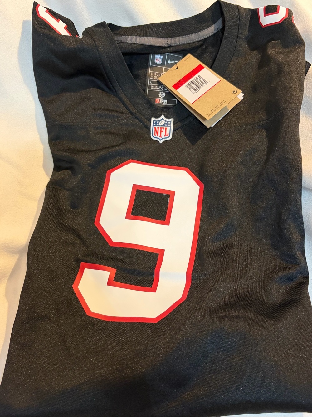 Nike NFL Atlanta Falcons Michael Penix Jr Jersey with White/Red #9